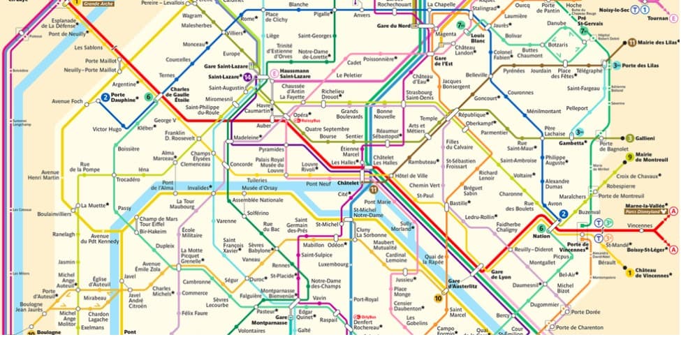 cosa vedere a parigi in 4 giorni: Mappa della metro per visitare Parigi